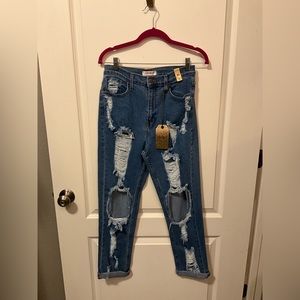 Vibrant MIU Distressed Open Knee Cut Jeans - Size 9/28